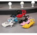 Sandálias de salto alto Peep Toe para mulheres, corrediças sensuais para festas de boate, sapatos cruzados, saltos finos, cor doce, tamanho grande 43, verão