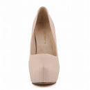 Sapatos Femininos de Salto Alto Sexy com Bico Redondo, Plataforma Casual de 14cm, Sapatos Vermelhos para Festa e Casamento, Tamanho Grande