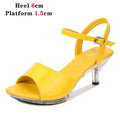 Sandálias de salto alto Peep Toe para mulheres, corrediças sensuais para festas de boate, sapatos cruzados, saltos finos, cor doce, tamanho grande 43, verão