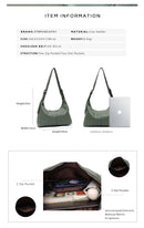 Sc luxo feminino couro crossbody saco grande casual bolsa de ombro alça larga bolsa feminina diariamente 100% couro genuíno hobo saco