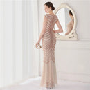 Deerveado elegante decote em v sereia vestido de noite longo luxo contas feminino vestidos de festa à noite 2025 novo vestido formal 19085