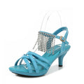 Sandália feminina confortável couro de patente 6cm verão estudante sapatos moda estilo simples fivela cinta festa fina saltos altos tamanho 43