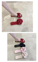 Nova moda cetim chinelos de casamento luxo feminino peep toe quarto sandálias casa sapatos de noiva dama de honra com arco de seda