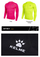 KELME Camisetas masculinas para corrida, camisas de compressão, musculação, esportes, mangas compridas, exercícios, treino, fitn