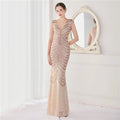 Deerveado elegante decote em v sereia vestido de noite longo luxo contas feminino vestidos de festa à noite 2025 novo vestido formal 19085