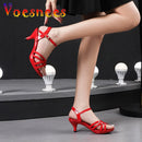Sandália feminina confortável couro de patente 6cm verão estudante sapatos moda estilo simples fivela cinta festa fina saltos altos tamanho 43