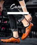 Novos Sapatos Casuais Masculinos 2026, Confortáveis e de Moda, Sapatos de Couro de Alta Qualidade, Sapatos de Condução Masculinos, Sapatos Planos Feitos à Mão, Tamanho 48
