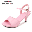 Sandálias de salto alto Peep Toe para mulheres, corrediças sensuais para festas de boate, sapatos cruzados, saltos finos, cor doce, tamanho grande 43, verão
