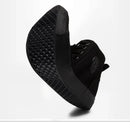 Tênis de lona de cano alto masculino deslizamento-on rendas casuais all-preto sapatos de skate básicos para estudantes sola plana sapatos esportivos confortáveis