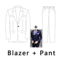 Conjuntos de terno masculino de luxo mais recente casaco calça colete design vestido ternos floral fino noivo smoking terno azul real borgonha ternos masculinos