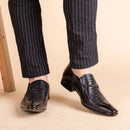 Moda masculina sapatos casuais de couro padrão de crocodilo sapatos de luxo deslizamento-em sapatos de casamento brogues de couro tamanho grande 38-48