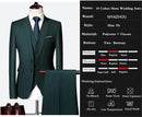 Luxo 3 peças terno de casamento masculino moda magro cor sólida negócios escritório terno define tamanho grande masculino blazer + calças + colete