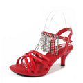 Sandália feminina confortável couro de patente 6cm verão estudante sapatos moda estilo simples fivela cinta festa fina saltos altos tamanho 43