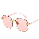 3 pçs quadrado sem aro óculos de sol feminino marca luxo designer verão vermelho óculos moda óculos de sol para homem uv400 tons oculos