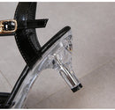 Sandálias de salto alto Peep Toe para mulheres, corrediças sensuais para festas de boate, sapatos cruzados, saltos finos, cor doce, tamanho grande 43, verão