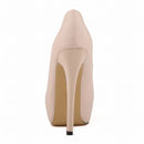 Sapatos Femininos de Salto Alto Sexy com Bico Redondo, Plataforma Casual de 14cm, Sapatos Vermelhos para Festa e Casamento, Tamanho Grande