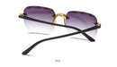 3 pçs quadrado sem aro óculos de sol feminino marca luxo designer verão vermelho óculos moda óculos de sol para homem uv400 tons oculos
