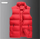 Colete masculino jaqueta quente sem mangas inverno à prova dwaterproof água casaco com zíper outono gola alta casual roupas de marca