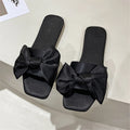 Nova moda cetim chinelos de casamento luxo feminino peep toe quarto sandálias casa sapatos de noiva dama de honra com arco de seda
