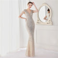 Deerveado elegante decote em v sereia vestido de noite longo luxo contas feminino vestidos de festa à noite 2025 novo vestido formal 19085