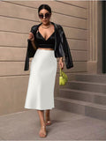 Hip-Covering Fishtail Skirt Satin Mid-Length Skirt Spring and Summer New European and American Cross-Border Women's Clothing Manufacturer Direct