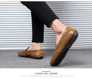 Sapatos Casuais Masculinos de Verão 2026, Marca de Luxo, Couro Genuíno, Mocassins Masculinos Vazados Respiráveis, Sapatos de Dirigir Slip-on