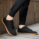 Tênis descalço minimalista masculino, ajuste largo, sola zero, relaxamento ideal, treinador cruzado masculino, sapatos descalços, caixa de dedo largo