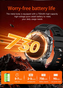 NOVO 2026 Smartwatch GPS Militar para Atividades ao Ar Livre com Mapa Offline, GPS L1+L2 de Banda Dupla, Bússola, Ciclismo, Corrida, Natação, Monitor de Frequência Cardíaca e 10ATM