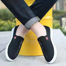 Sapatos masculinos tênis de lona respirável para jovens deslizamento em sapatos de tênis de caminhada mocassins casa mocassins trabalho skate apartamentos