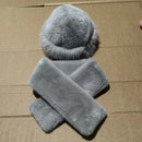 Luxury Faux Fur Hat & Scarf Set - Warm Elegant Versatile for Winter Cold Commute High-end Holiday Party