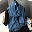 62 cores sólidas mulheres cachecol de inverno quente engrossar xale de caxemira moda ao ar livre luxo borlas pashmina senhora envoltório cachecóis à prova de vento