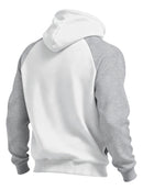 Novo outono ainter esportes ao ar livre estilo raglan contraste cor moletom com capuz moda versátil topos masculinos