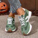 Mulheres tênis retro casual fundo plano dedo do pé redondo sapatos esportivos primavera outono tênis feminino moda designer sapatos femininos
