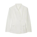 ETJ 2025 novo design de moda feminina corte tridimensional gola alta jaqueta de terno fino e calças casuais combinando