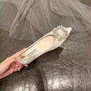 Sapatos Femininos de Bico Fino e Sola Baixa, Elegantes e Confortáveis, Estilo Coreano para Uso Diário na Primavera e Outono