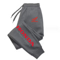 Novas calças de algodão casuais da Honda para outono e inverno, calças de corrida e fitness, calças de inverno masculinas.