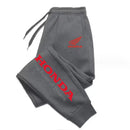 Novas calças de algodão casuais da Honda para outono e inverno, calças de corrida e fitness, calças de inverno masculinas.