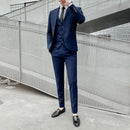Terno atualizar o novo tecido masculino negócios cavalheiro moda fino trabalho cor sólida plus size vestido justo casamento melhor homem terno