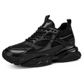 Tênis casuais masculinos com design em malha respirável, sola grossa, tênis esportivos masculinos modernos, estilo Dad Shoes com aumento de altura invisível de 6-10cm.