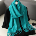 62 cores sólidas mulheres cachecol de inverno quente engrossar xale de caxemira moda ao ar livre luxo borlas pashmina senhora envoltório cachecóis à prova de vento