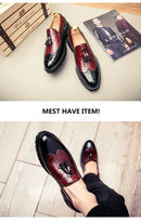 2026 Novo Sapato Masculino Slip-On Casual de Couro com Estampa de Crocodilo e Franjas Tamanho Grande 46