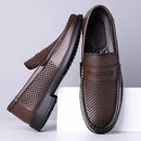 Mocassins de Couro Masculinos Casuais Slip-on Respiráveis Confortáveis para Caminhada e Escritório – Coleção Verão 2026