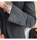 (Jaqueta + calças) marca de alta qualidade boutique cor sólida masculino casual negócios escritório terno noivo vestido casamento festa blazer calças