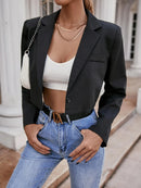 2026 primavera e outono curto pequeno terno jaqueta casual picante estilo menina nicho cintura design feminino ao ar livre wear