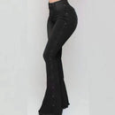 Roupas femininas novos jeans europeu americano 2026 novo popular cintura alta elástica chão alto-falante jeans feminino calças compridas jeans