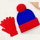 Gorro e luvas engraçados para cosplay de natal, 2 peças, chapéu de malha clássico quente unissex de inverno, Halloween, acessórios de fantasia de ano novo