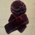 Luxury Faux Fur Hat & Scarf Set - Warm Elegant Versatile for Winter Cold Commute High-end Holiday Party