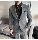 (Jaqueta + calças) marca de alta qualidade boutique cor sólida masculino casual negócios escritório terno noivo vestido casamento festa blazer calças