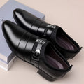 Sapatos de couro clássicos para homens deslizamento no dedo do pé apontado oxfords formal festa de casamento escritório negócios sapatos casuais para masculino