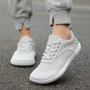 Tênis descalço minimalista masculino, ajuste largo, sola zero, relaxamento ideal, treinador cruzado masculino, sapatos descalços, caixa de dedo largo